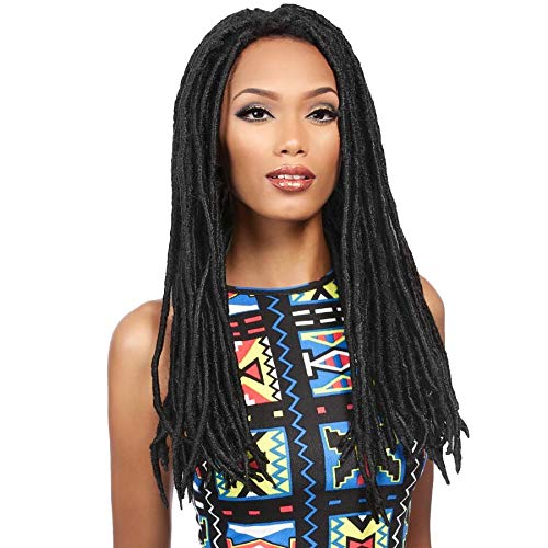 ITS A WIG! SWISS LACE FAUX LOCS SYNTHETIC FULL WIG(1B)