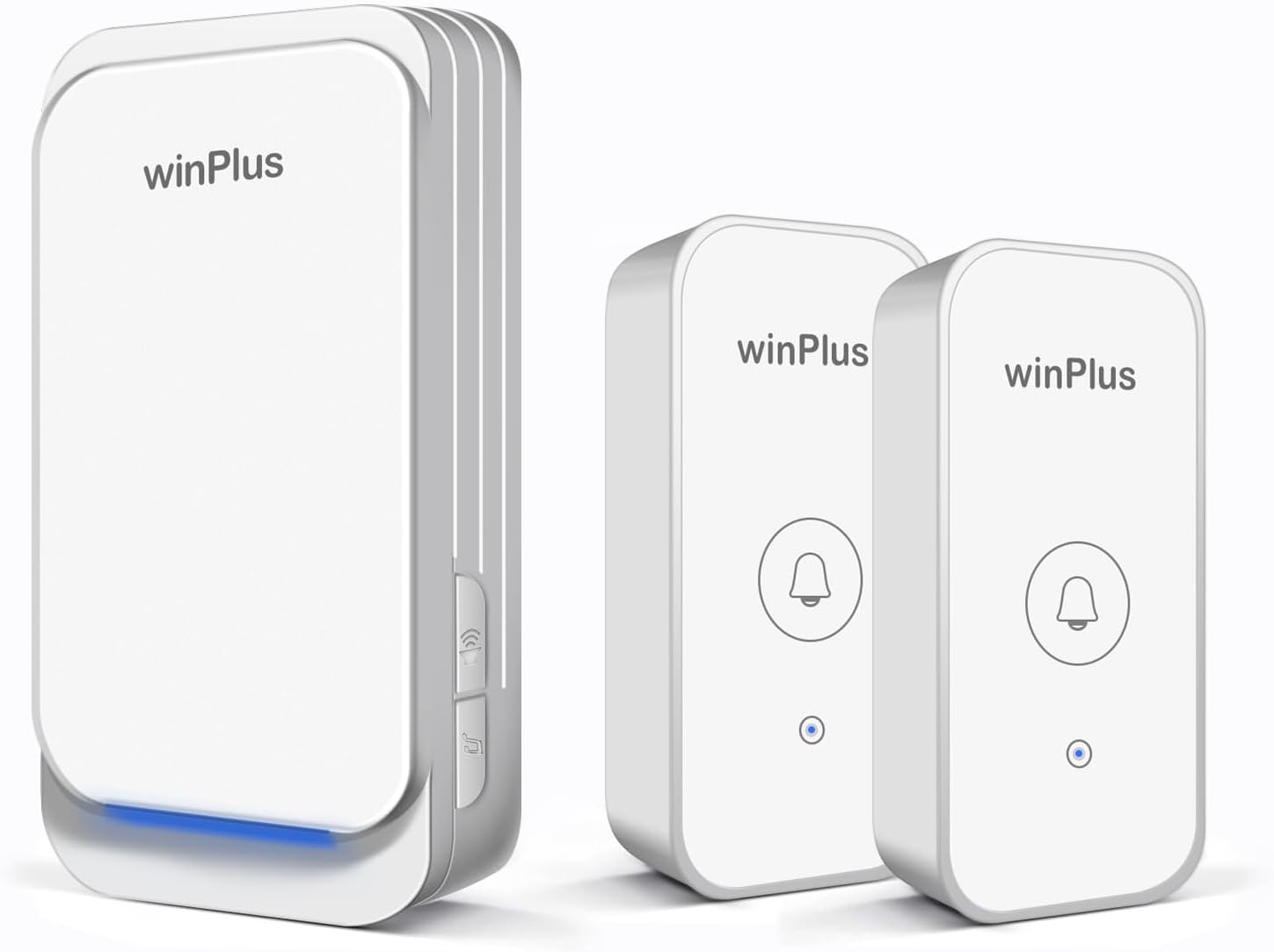 WINPLUSWireless Door Bell for Home, Long Range Fingertip Touch Wireless Call Bell for Office Up to 500ft Range with 32 Chimes, 4 Level Volume
