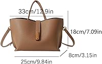 Trendy Vintage PU Leather Bucket Bag for Women - Small Crossbody Shoulder Purse with Detachable Mini Pouch
