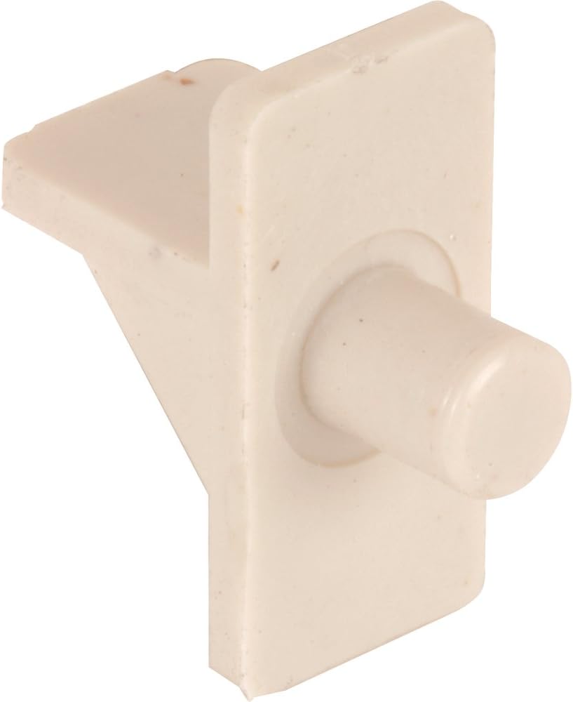 Prime-Line U 9258 1/4 In., Beige Plastic, Shelf Support Peg (12 Pack)