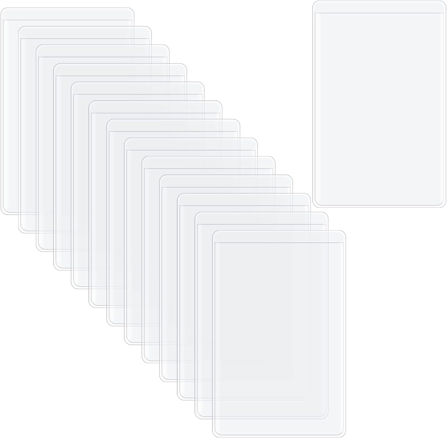 Amazon.com: Fengek 50 Packs Clear Card Holder Sleeves, Side-Open ...