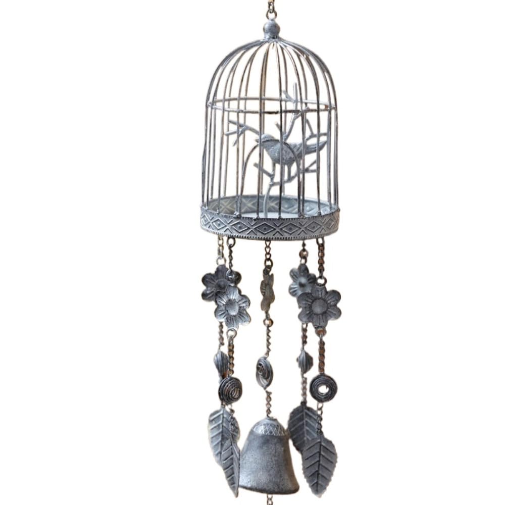 YUEKOPOU Vintage Wind Chime Decoration Balcony Courtyard Pendant White 79x13cm