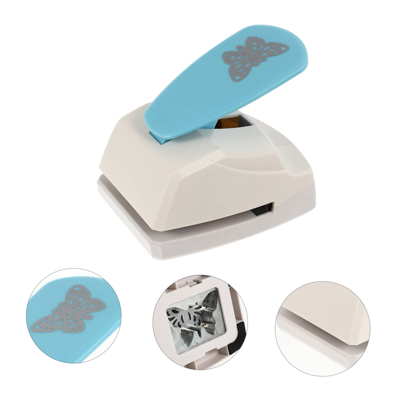 NUOBESTY Stainless Steel Plastic Embossing Machine DIY Paper Punch for Boys and Girls Adults Craft Art Puncher Butterfly Shape Hole Puncher for Paper Crafts Random