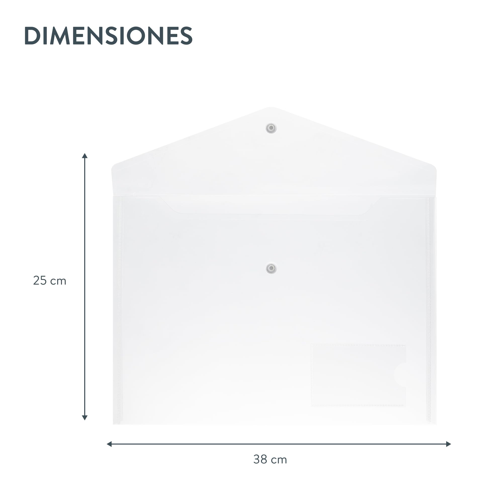 30 Pochettes Plastique A4 H&S Avec Fermeture à Pression - Transparentes, Réutilisables Pour Documents