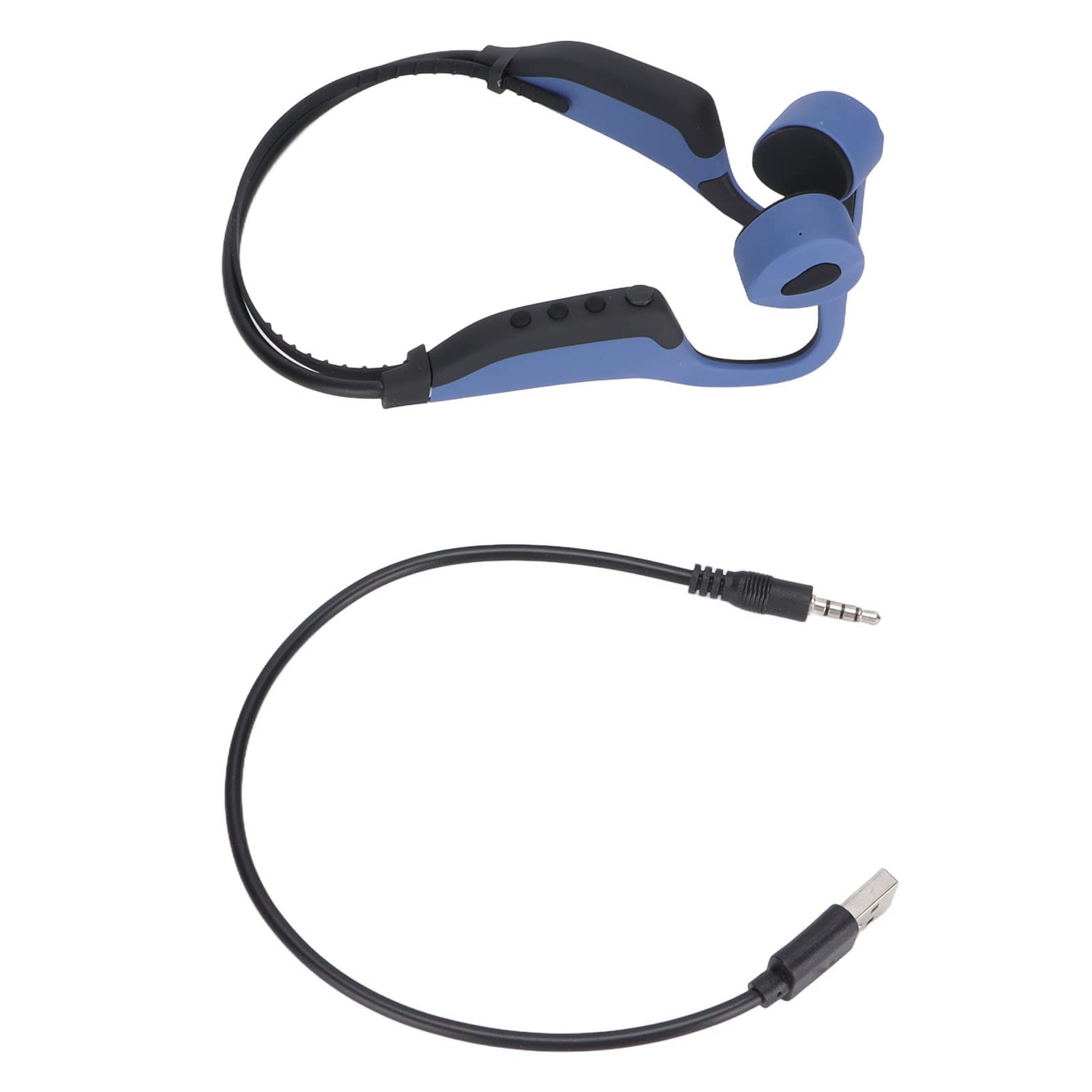 Słuchawki Otwarte, Bluetooth 5.0 IPX8 Wodoodporne Słuchawki K7 z Przewodnictwem Kostnym Wbudowana pamięć 16 GB Słuchawki do Pływania do Biegania Nurkowanie Siłownia Wodna (Niebieski)