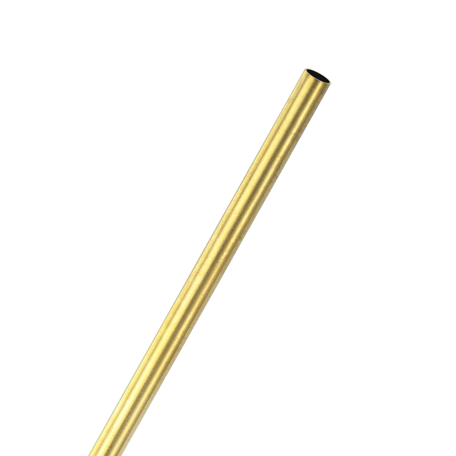 M METERXITY 1-Pack 300mm Brass Round Tube, 4.5mm OD 0.2mm Wall Thickness H65 Brass Seamless Tubing for Construction/Machining/DIY Crafting, Metal