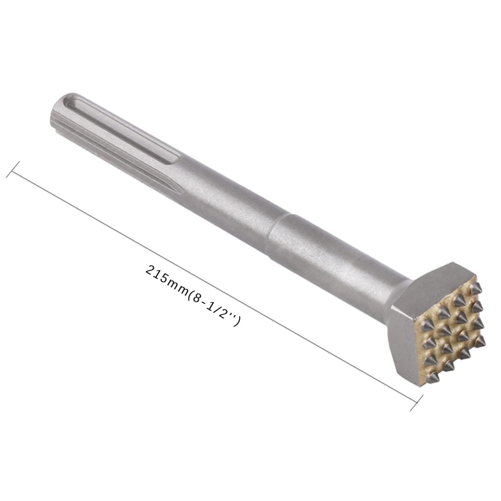 SDS MAX Scalpello per piastrelle, 216 mm, 16 denti, in metallo duro, raschietto per cemento, ardesia, ponte, muri, piastrelle in ceramica