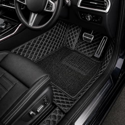 Image of 7D Car Floor Mat for Maruti Suzuki Fronx 2023-2026 | Black Silver