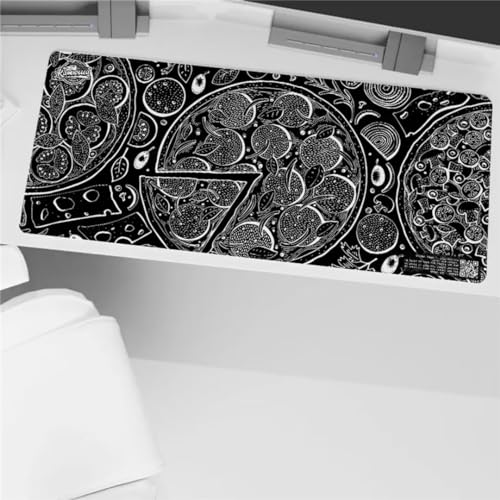 Xinyuer Black Food Mouse Mat Large 23.6x11.8x0.08 inch Gaming Mouse Pad Washable Mousepad XXL, Table Mat Large Size, Improved Precision and Speed for Office & Home