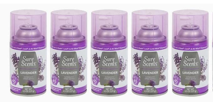 ISYT Sure Scents Automatic Spray Refills, 4.5 oz. Lavender Scent (5 Pack)