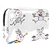 Produktbild Tragbare Make-up-Tasche mit Reißverschluss, Reise-Kulturbeutel für Frauen, praktische Aufbewahrung, Kosmetiktasche, niedliche Kaninchen, Cartoon-Maskottchen