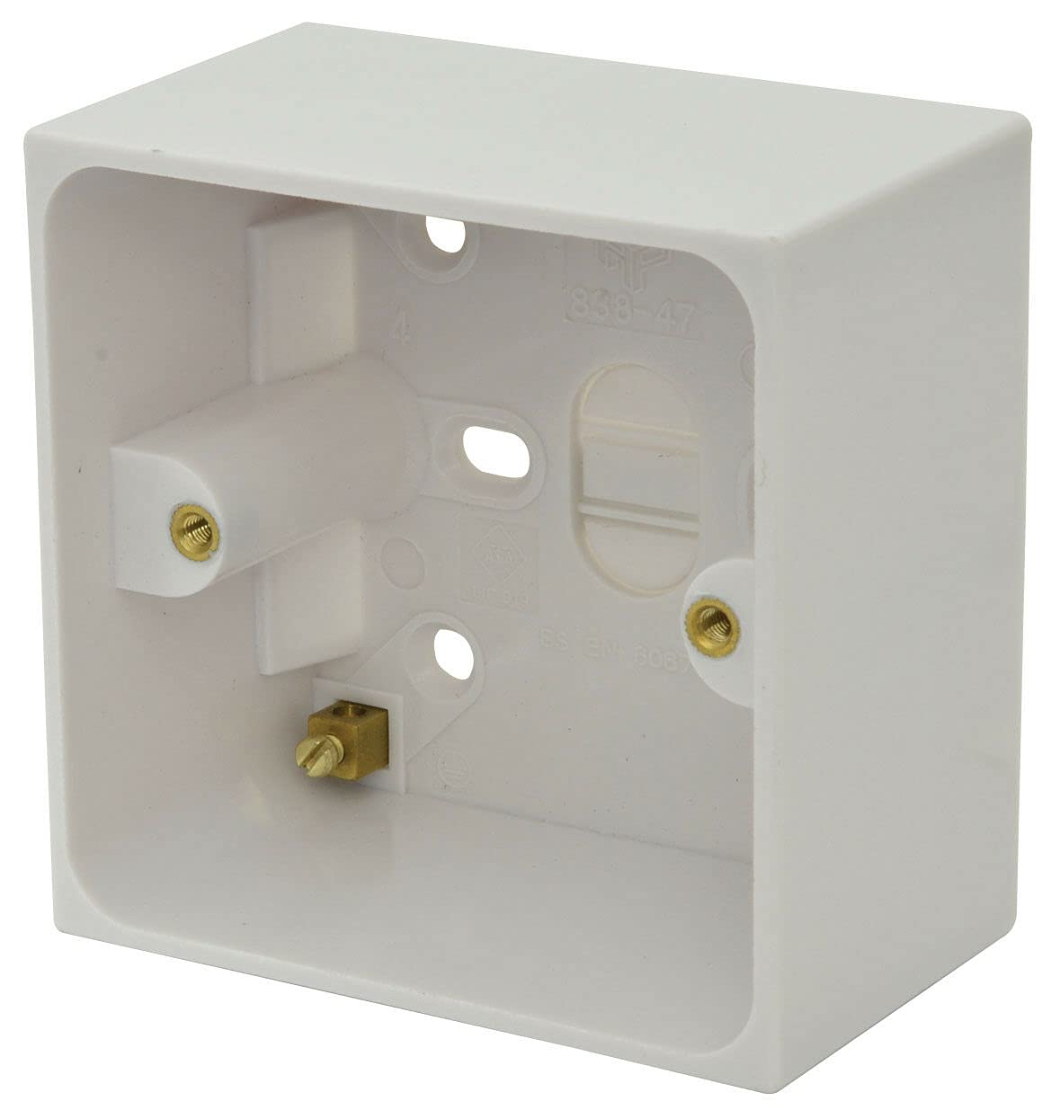 Shower Pull Cord Switch with Back Box 45 Amp Bathroom Ceiling Pullcord - White