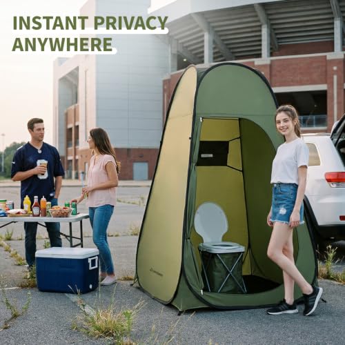 EchoSmile Pop Up Shower Tent Portable Outdoor Privacy Camping Changing Tent miniatura 4
