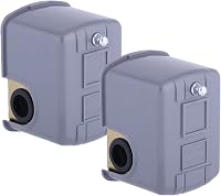 FanWayer 40/60 PSI Water Well Pump Pressure Switch, Adjustable 1/4" Female NPT Pumptrol Style - 2 Pack
