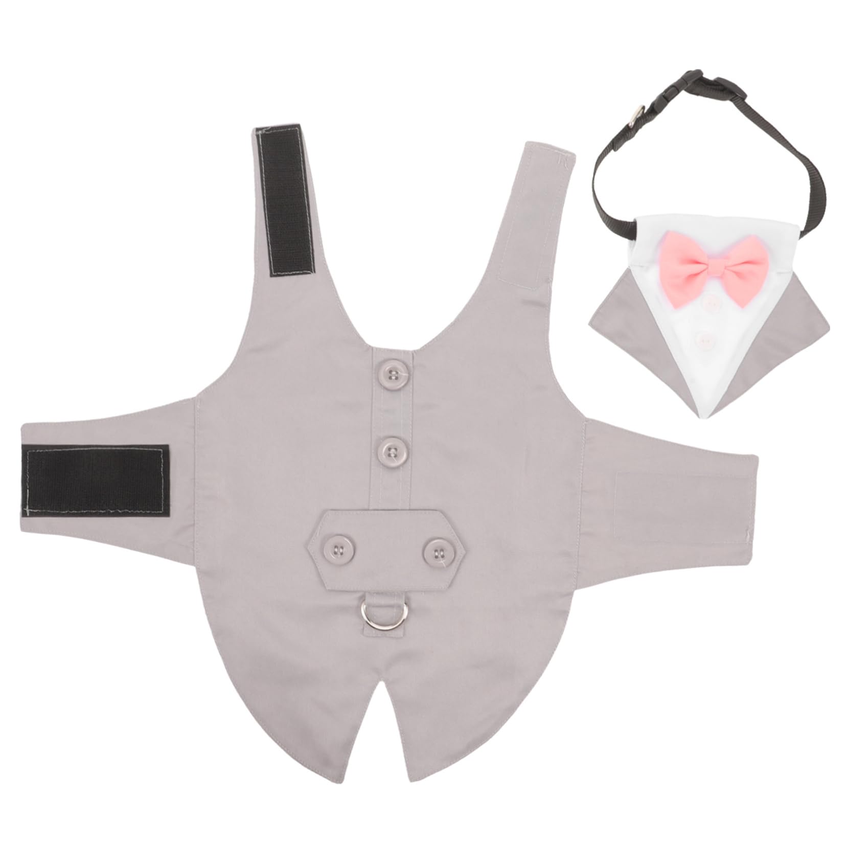Costume de mariage pour chien élégant avec bandana de fête WOONEKY
