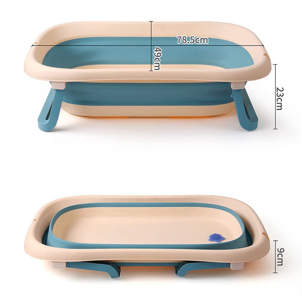 GroßEr Baby-Badewannen UnabhäNgiger Sitz Faltbare, Langlebige Badewanne Mit GroßEr RüCkenlehne Large Das Baby Kann Sich Hinlegen Und Im Badeeimer Sitzen C