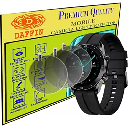 Image of DAFFIN Premium Flexible 9H Screen Guard for Fire-Bolt Almighty Smartwatch (Transparent, Pack of 3) (DFN-Scrngrd4446)
