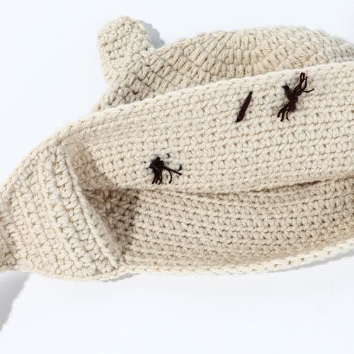 Soft Knitted Bear Ear Hat Comfortable Pullover Earflap Brimless for Kids and Adult for Winter Everyday Use Women Warm Ha4