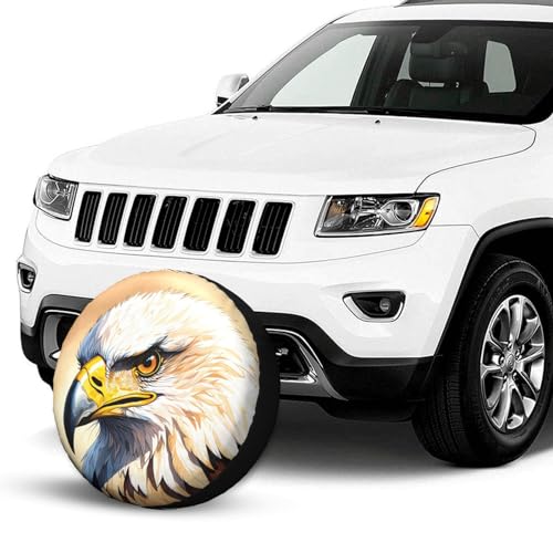 Image of Eagle Spare Tire Cover Wheel Protector Weatherproof Wheel Cover Universal Decorative Accessories for Camper RV SUV Travel Trailer 17 inch