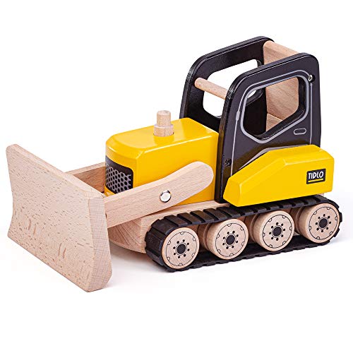 Bulldozer en bois Tidlo T0414 pour enfant - Véhicule de chantier