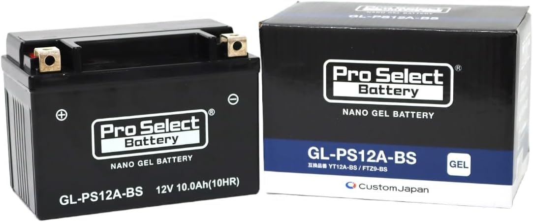 ProSelect(プロセレクト) バイク GL-PS12A-BS ナノ・ジェルバッテリー(YT12A-BS、FTZ9-BS互換)(ジェルタイプ 液入充電済) PSB173 密閉型MFバッテリー
