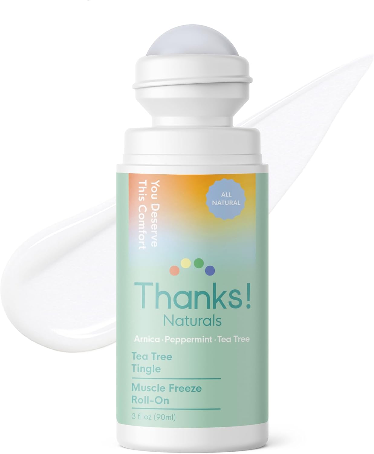 Muscle Freeze Roll On, Tea Tree Tingle, Vegan, Cold Pressed Formula with Shea Butter, Eucalyptus & Peppermint, Use on Neck, Knees & Joints, Post Workout Essential, 3 FL OZ