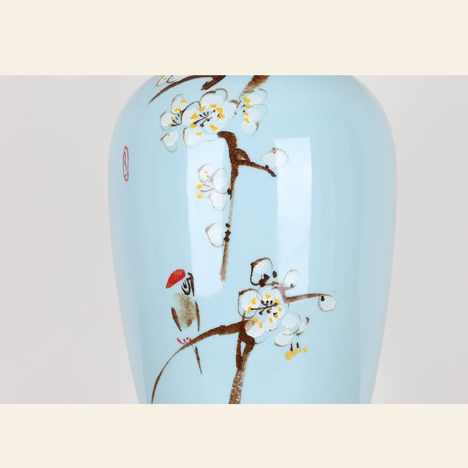 Lampki nocne do sypialni, retro, Groen Ceramics, stolik nocny z abażurem z tkaniny, w stylu chińskim, do domowego biura, 20 cali wysokości