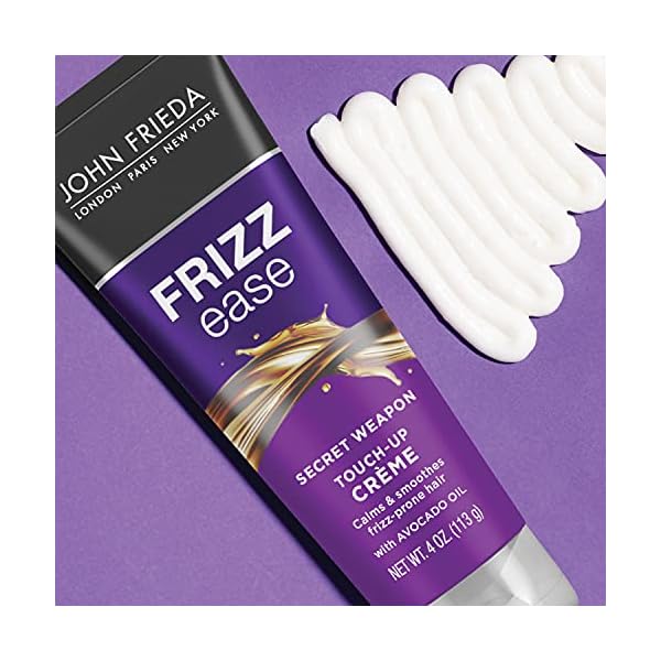John Frieda Frizz Ease Secret Weapon Anti-Frizz Styling Cream, Frizz Control Touch-Up Crème with Avocado Oil, Helps to Calm and Smooth Frizz-prone Hair, 4 Ounce