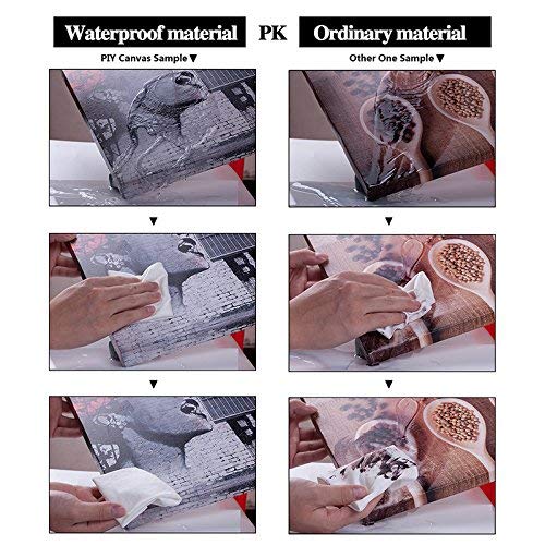 Beach Canvas Wall Art For Corridor, Piy Vertical Wharf Bridge To Tropical Island Picture With Blue Sky, Modern Relax Prints Artwork Aisle Decor (Waterproof, Bracket Mounted Ready To Hang) #TOP6