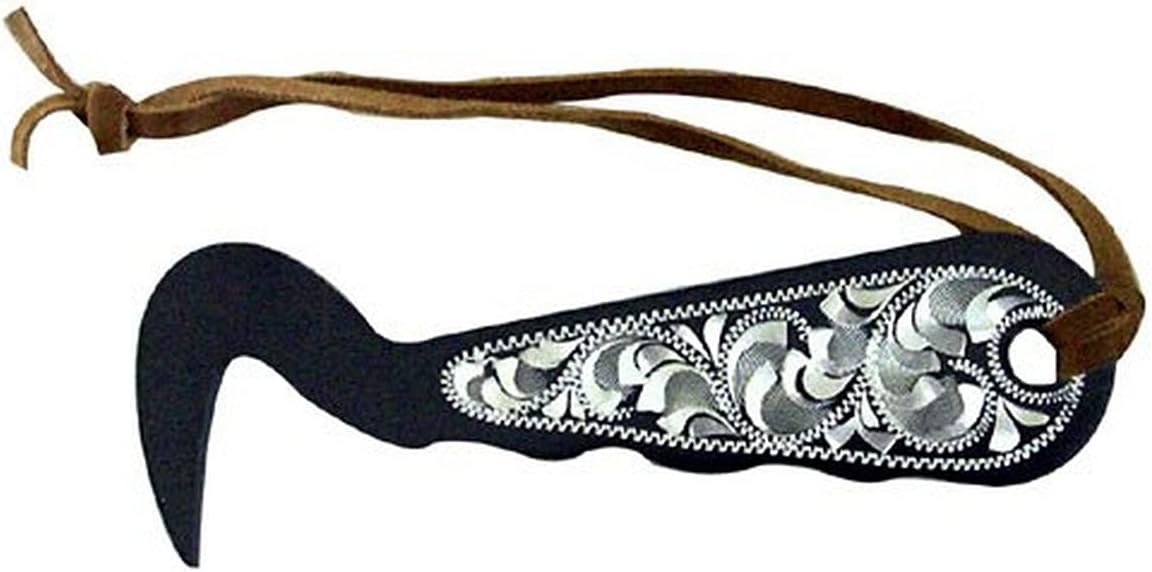 Intrepid International Fancy Engraved Hoof Pick, Black : Pet Supplies