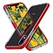 Produktbild MATEPROX iPhone XR Hülle Klar Dünne rutschfeste Anti-gelb Anti-Kratzer Abdeckung Stoßfest Stoßfänger Hülle für iPhone XR 6,1''(Rot)