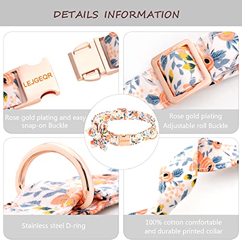 Dog Collar with Flower for Girl Dog,Puppy Dog Collar Cute Girl Dog Collars with Safety Metal Buckle Adjustable Floral… - Image 3