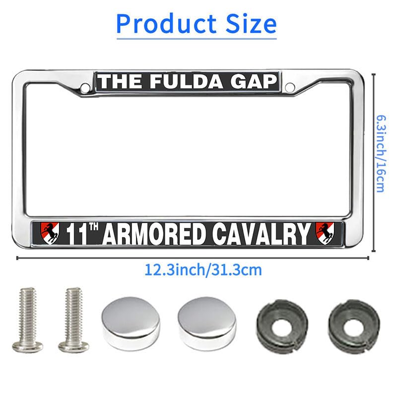 Image of 11th Armored Cavalry Fade-Resistant License Plate Frame Armored Cavalry Army License Plate Frame