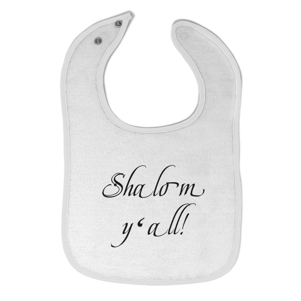 Cute Rascals Toddler & Baby Bibs Burp Cloths Judaism Shalom Style B Jewish Cotton Baby Items for Baby Girl & Boy White Blue Design Only