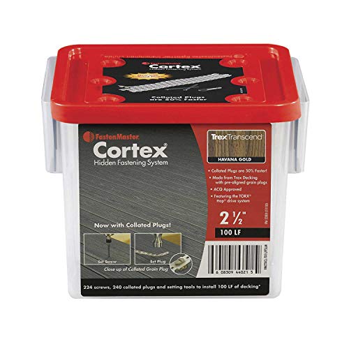 Cortex pour terrasse Trex FastenMaster Havana Gold - Fixation invisible pour 30,5 m