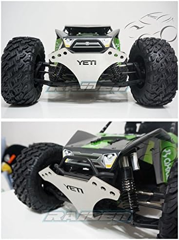 Stainless Steel Front Bumper Skid Plate Protector for Axial 1/8 YETI XL 90032 90038