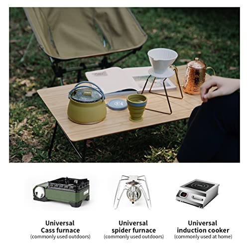 Towrite Portable Silicone Kettle For Travel And Camping 1000Ml Water Tea Cookerware For Boiling Water Outdoors #TOP3