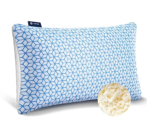 Image of Love Attitude Bed Pillow King Size 1 Pack, Shredded Memory Foam Pillow Adjustable, Cooling Pillow Soft and Supportive for Side Back Stomach Sleepers