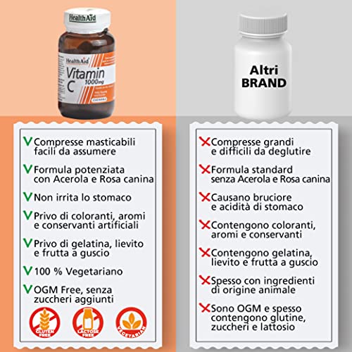 HealthAid Vitamin C 1000 mg - Chewable, 100 Vegetarian Tablets - Image 4