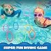 JOYIN Dive Circles Pool Toys, 8 Pcs Colorful Pool Rings for Kids, Underwater Training Swimming Diving Toy for Kids Gifts Summer Swim Water Fun Games