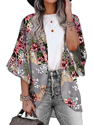 Image of BB&KK Women's Floral Kimono Summer Short Cover Ups Tops