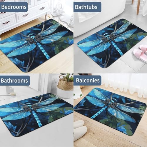 Tapis absorbant l'eau motif libellule tapis de sol intérieur