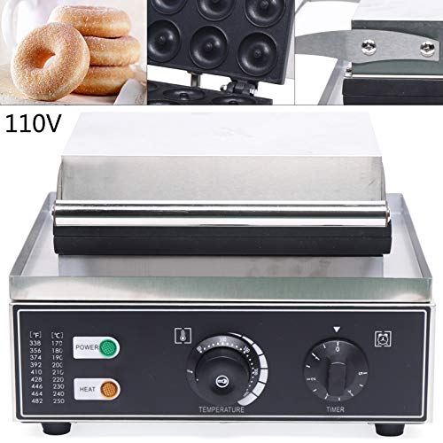 Mini Donut Electric Maker Machine Nonstick Commercial Doughnut Baker Home Baker Machine Stainless Steel Makes 12 Doughnuts Countertop Mini Cupcake, Mini-Pie And Quiche, Waffle Maker 1500W (12 Pcs) #TOP1