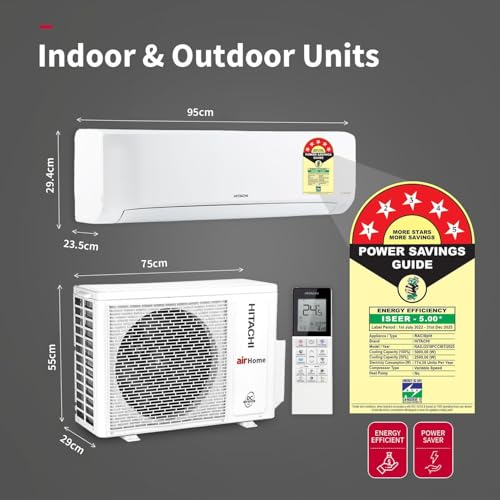 Hitachi 1.5 Ton 5 Star Xpandable+ Inverter Split AC (100% Copper, Smart Display, 4-Way Swing, ice Clean, Dust Filter, 5400STXL RAS.G518PCCIBT, White) view 2
