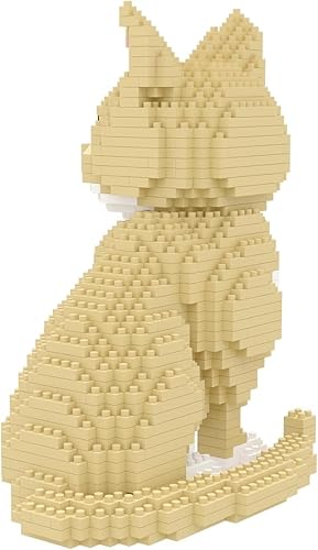 Vista 99 de Larcele Juego de mini bloques de construcción para gatos, ladrillos de juguete de construcción 3D para bricolaje, 1390 piezas KLJM-05