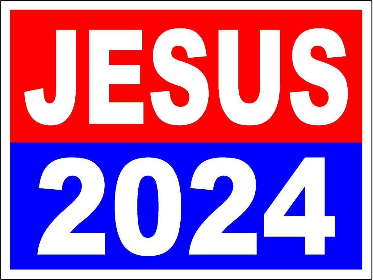 3 Pack Eco Jesus 2024 Bumper Magnet 4 in x 3 in