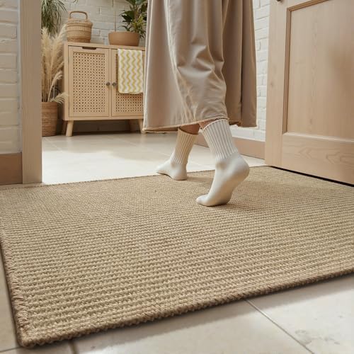 Jute Front Door Mat Indoor Entrance Indoor Door Mat Rugs for Entryway Entry Entrance Mats Inside Doormat Welcome Mats Boho 17'X30' Small