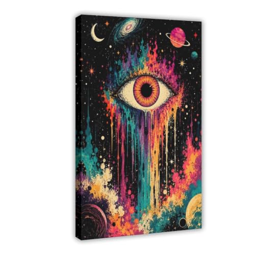 Poster surréaliste œil de l'univers en impression sur toile premium 40x61 cm