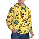 Taglia: questa felpa con cappuccio da uomo con stampa auto e bicicletta è disponibile in diverse taglie dalla XS alla 4XL. Si prega di fare riferimento alla nostra tabella delle taglie per scegliere la taglia appropriata.