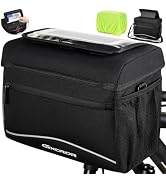 GXCROR Fahrrad Lenkertasche 5.5L Wasserdicht - Mit Touchscreen-Fenster & Schultergurt - Für E-Bike, MTB, Citybike